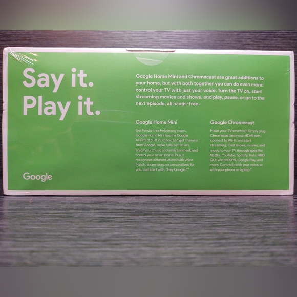 Google Smart TV Kit with Google Home Mini & Chromecast Charcoal | Brand New - Picture 4 of 4